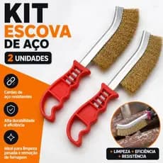 kit 2 escovas de aço profissional ótima para limpezas profundas