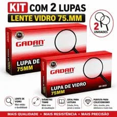 Kit,2,Lucas,75.mm Lupa,Lente,de vidro,Alta definição,Lupa,Escola,moedas,selos,joias,leitura,coleção,artesanato