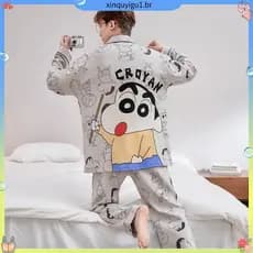 Plus Fat Plus Size Cardigan Pijama Masculino Calças de Manga Curta 100kg 300 Algodão#加肥加大码开衫睡衣男士短袖长裤200斤300全棉5/8