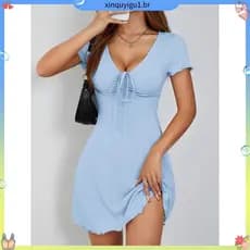 Kit De Enfermagem Confortável Robe Mifibra De Renda Detalhada Com Laço