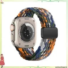 Torta legal adequada para apple iwatchS987 cinta 65seultra2 trançado náilon magnético maçã estilo masculino feminino