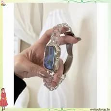 Resina transparente transparente adequada para iwa tts11 Apple 10 cinta Applewatch987 All-Match simples SE meninas novo