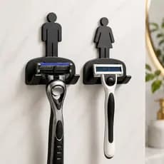 Suporte para Lâmina de Barbear Parede com Fita 3M Organizador Banheiro Barbeador Masculino Feminino