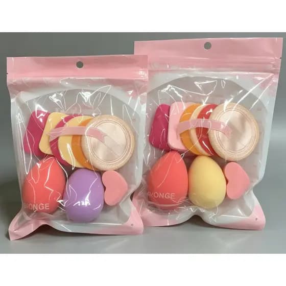 Kit27 - 27 Esponjas e Puffs para Maquiagem, Alta Qualidade, Prático