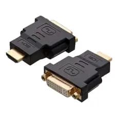Conector Adaptador Dvi 24+5 Fêmea Para Hdmi Macho Banhado