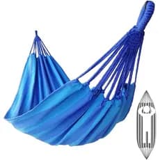 Rede de Descanso Individual GOCAN Brasileira para 1 Pessoa, Lona 200x100cm, Comprimento Total 310cm, Suporta 250kg, Rede