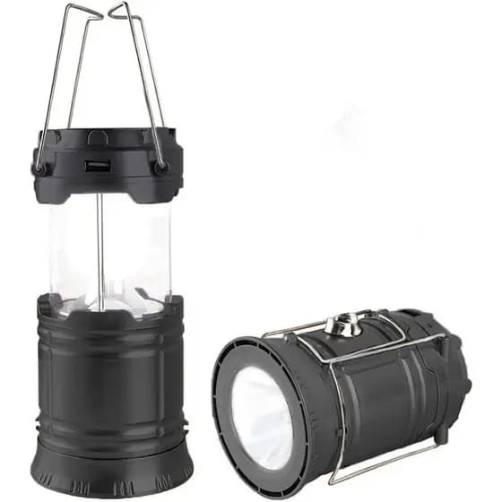 Lanterna de Camping LED Censinda, Lanterna Solar e Recarregável, Dobrável e Portátil para Uso Diário/Camping/Caminhadas/