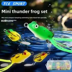 Cross-Border genuíno Mini trovão sapo isca falsa 3cm4g duplo barba sapo ovo sapo duplo gancho Blackfish isca