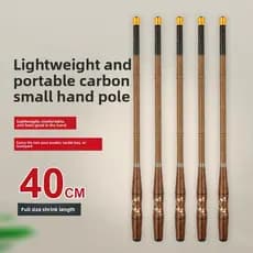 Vara de pesca curta de carbono vara de mão atacado ultra curto ultra leve bolso fluxo vara única curto portátil mesa var