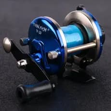 Roda de tambor transfronteiriça TF10, roda de pesca de inverno no gelo, roda de placa pequena, Horizontal, preto, a