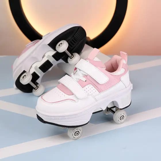 Grandes patins de quatro rodas meninos meninas crianças patins de fileira dupla patins Automa