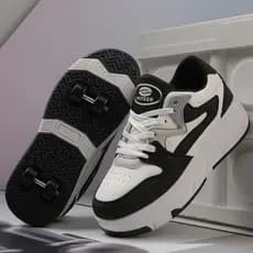 Meninos meninas crianças sapatos de renda Runaway sapatos de quatro rodas patins estudante juventude patins esportes ao