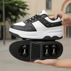 Sapatos infantis Runaway Sapatos de rolo para meninas Estudante Patins destacáveis de seis rodas Patins para meninos Sap