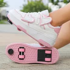 Meninas Runaway sapatos rolo invisível sapatos de skate retrátil crianças esportes skate cadarços rodas meninos sapatos