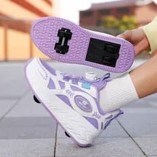 2026 novo estilo crianças esportes sapatos de skate meninos patins ao ar livre botão rotativo Runaway sapatos meninas