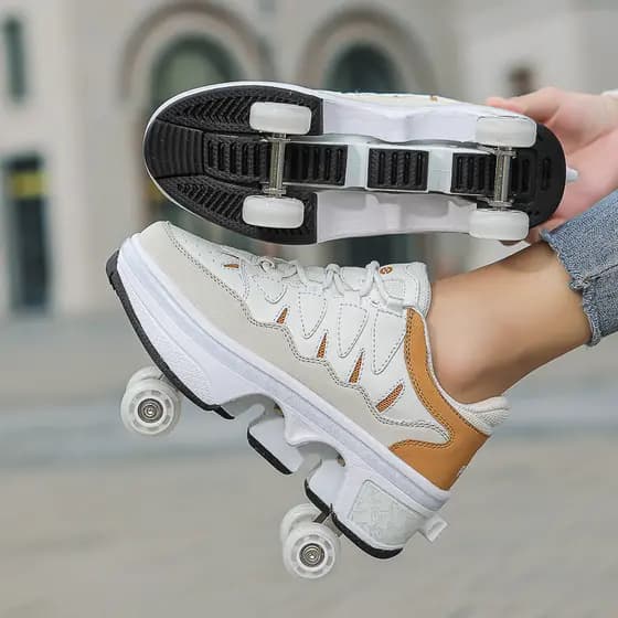 Runaway sapatos meninos meninas esportes grandes sapatos de rolo de quatro rodas 2026 novo estilo quatro estações patins