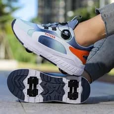 Meninos meninas crianças polia sapatos patins destacável quatro rodas sapatos esportivos quatro estações novo estilo bot