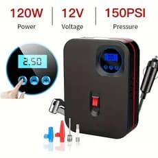 Bomba Portátil Do Compressor De Ar Carro EAFC 120W , Automática Inflador De Pneus Digital 150 PSI Fo