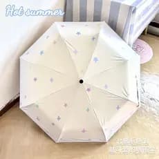 Guarda-chuva automático fresco simples chuva ou chuva guarda-sol protetor solar vinil ultravioleta dobrável guarda-sol m