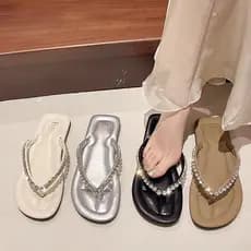Influenciador Flip-Flops feminino verão exterior usar novo estilo ins na moda All-Match sandálias de sola macia de sola