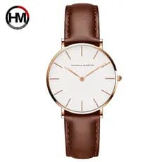 Hannah Martin Relógio Minimalista Feminino Japão Seiko Movimento À Prova D'água Casual De Pulso