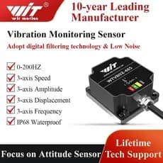 WitMotion WTVB02-485 Deslocamento De Vibração triaxial + Velocidade + amplitude IP68 sensor À Prova D'água Para Monitora