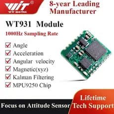 WitMotion WT931 (Bússola Eletrônica De 1000 Hz + Sensor De Inclinação) MPU9250 Aceleração De 9 Eixos + Giroscópio + Ângu