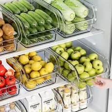 Caixa de armazenamento de geladeira tipo gaveta caixa de armazenamento de ovos congelados cozinha legumes frutas dedicad