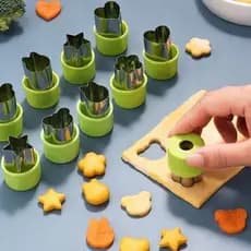 Forma de pão cozido no vapor dos desenhos animados molde frutas vegetais biscoito ferramenta de gravação alimentos compl