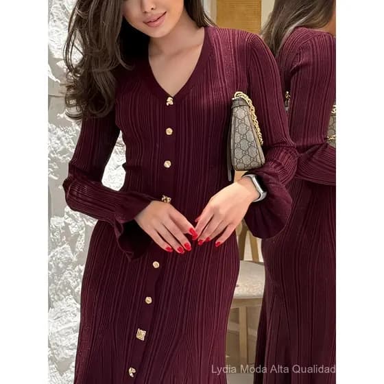 [Oferta especial por tempo limitado] Nova coleção de roupas femininas elegantes e muito vendidas 26, vestido cardigã ele