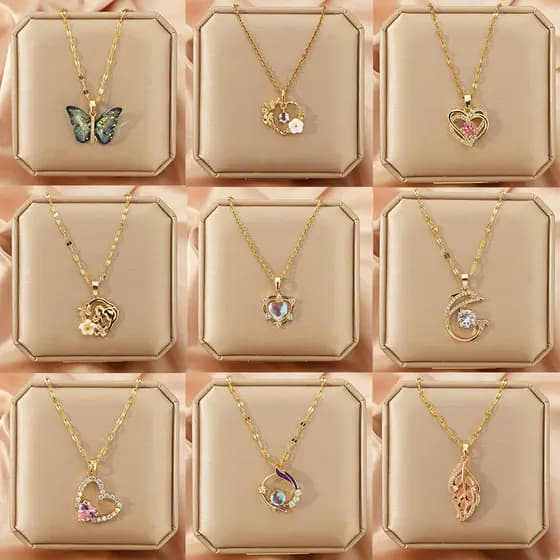 Colar De Aço De Titânio Estilo Coreano E Japonês Para Mulheres , Design De Nicho Leve Luxuoso , Corrente De Clavícula Ve