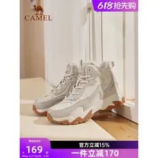 Camelo sapatos femininos 2026 inverno novo estilo forro de lã neve botas curtas sapatos esportivos ao ar livre feminino