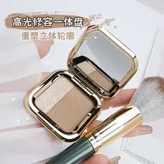 Fácil de tomar amassar ossos linda garota!Paleta de contorno com destaque de duas cores, contorno facial, sombra de nari