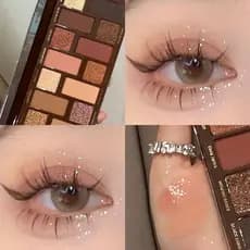 Novo estilo 16 cores califórnia pôr do sol rosa marrom paleta de sombras pérola fina piscando fosco cor terra barato ins