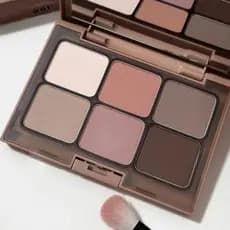 Paleta de sombras multifuncional de 6 cores, totalmente fosca, baixa saturação, tesouro, água fervente branca, Blush, re