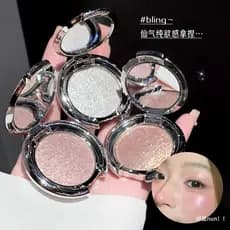 SHAQINUO Starlight Diamond Highlighter Powder Delicado Monocromático Perolado Piscando Rosto Tridimensional Iluminador