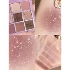 Transparente transparente 9 cores sombra fosca perolada terra cor paleta de sombras Jiugongge maquiagem série rosa nicho