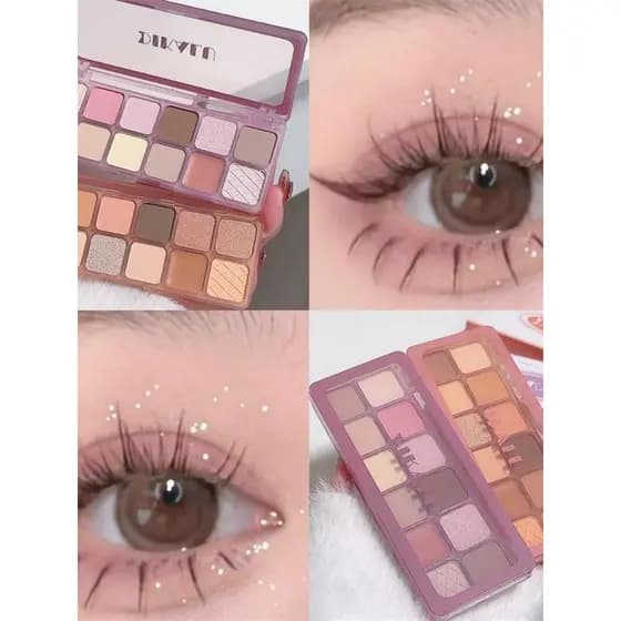 Paleta de sombras DIKALU 2024 Novo estilo PURAMENTE flor de cerejeira gelo esmagado cereja toranja chá gelado doze 12 co
