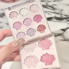 Capell paleta de sombras com estrela brilhante, nove cores, perolada, fina, piscante, maquiagem, não é fácil de desbotar