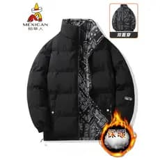 Espantalho jaqueta acolchoada de algodão de dois lados masculina inverno novo estilo forro de lã jaqueta acolchoada gros