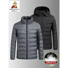 Espantalho jaqueta masculina grafeno inverno quente gola alta pato para baixo jaqueta à prova de vento à prova de frio p