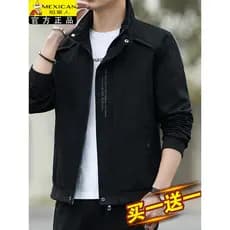 Espantalho novo estilo jaqueta masculina primavera outono jaqueta à prova de vento quente gola Workwear Casual masculino