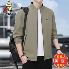 Espantalho jaqueta masculina 2026 novo estilo primavera outono gola jaqueta masculina Casual All-Match topo solto serviç