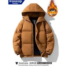 WASSUP Inverno Casual Jaqueta Acolchoada Masculina Jaqueta de Pão Quente Engrossada Jaqueta Acolchoada Top Jaqueta Acolc