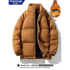 WASSUP Inverno Novo Estilo Jaqueta Acolchoada Masculina Engrossada Jaqueta de Pão Quente Jaqueta Acolchoada Top Jaqueta