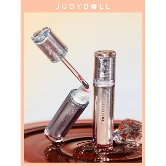 Judydoll Judydoll Espelho Água Brilhante Lip Gloss Gelo Ferro Lip Glaze Batom Copo Antiaderente Não Desbotamento Melhora