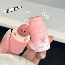 Adorável e fofo!Vitalidade limitada cabeça de cogumelo Blush líquido baixa saturação psiquiatra expansão cor iluminando