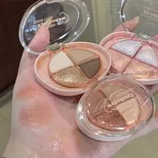 Palm Things Paleta de sombras de quatro cores fosco esfumaçado polarizado portátil cor terra pequena sombra diária luz m