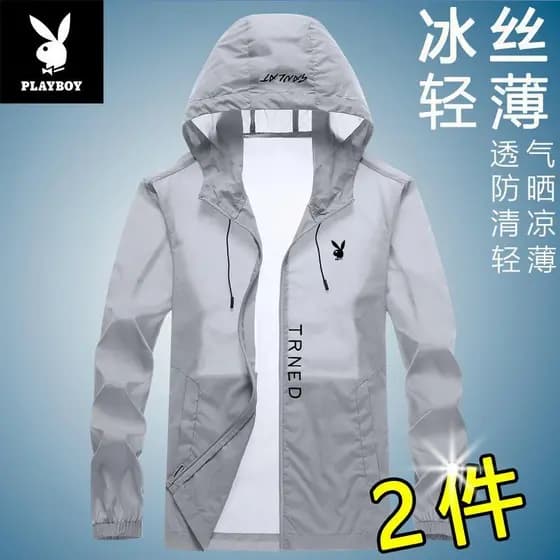 Playboy gelo seda protetor solar roupas masculinas protetor solar roupas masculinas verão à prova de ultravioleta pele r