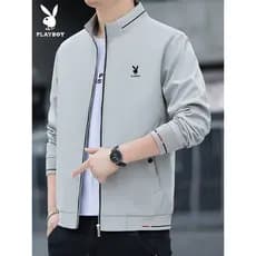 Playboy jaqueta masculina outono inverno estilo grosso forro de lã 2024 novo estilo High-End negócios Casual tamanho gra